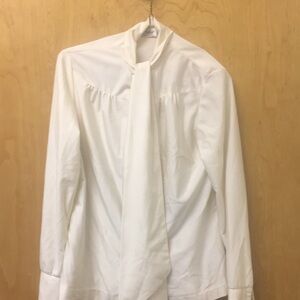 Retro White Women's Blouse